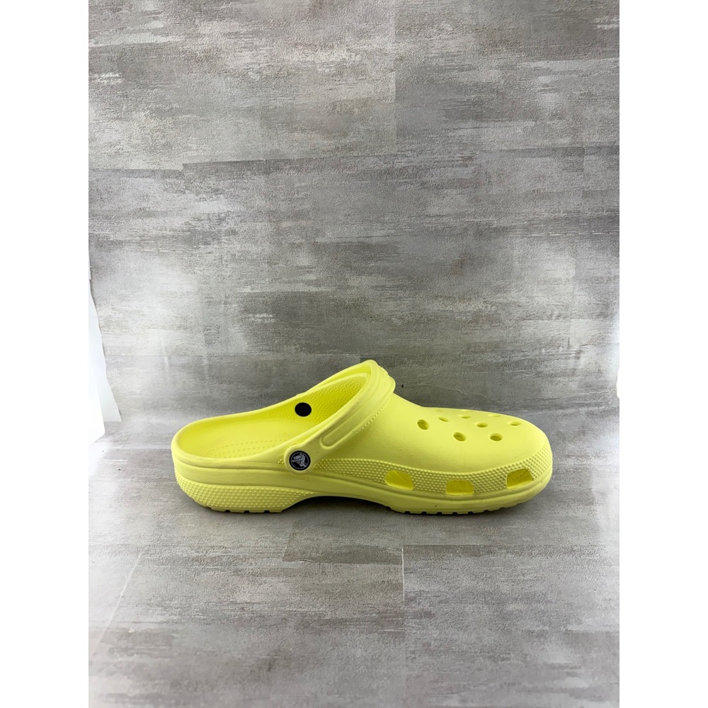 Crocs Classic Clog Men Size 13 Yellow Slip On Water Friendly Comfort Sandals - Picture 10 of 11